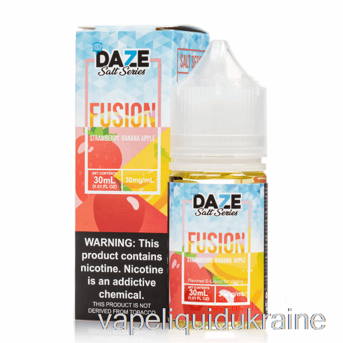 Vape Ukraine ICED Strawberry Banana Apple - 7 Daze Fusion Salts - 30mL 30mg